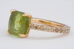 Pomellato Baby Peridot Diamond Gold Ring