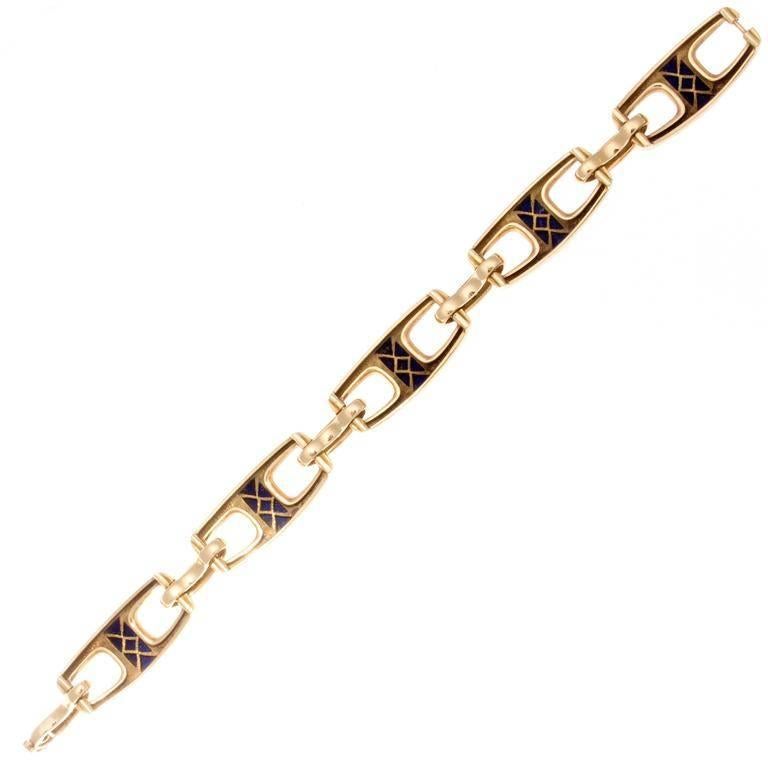 Women's Van Cleef & Arpels Lapis Diamond Gold Bracelet