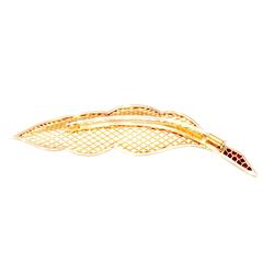 Van Cleef & Arpels Ruby Gold Leaf Brooch