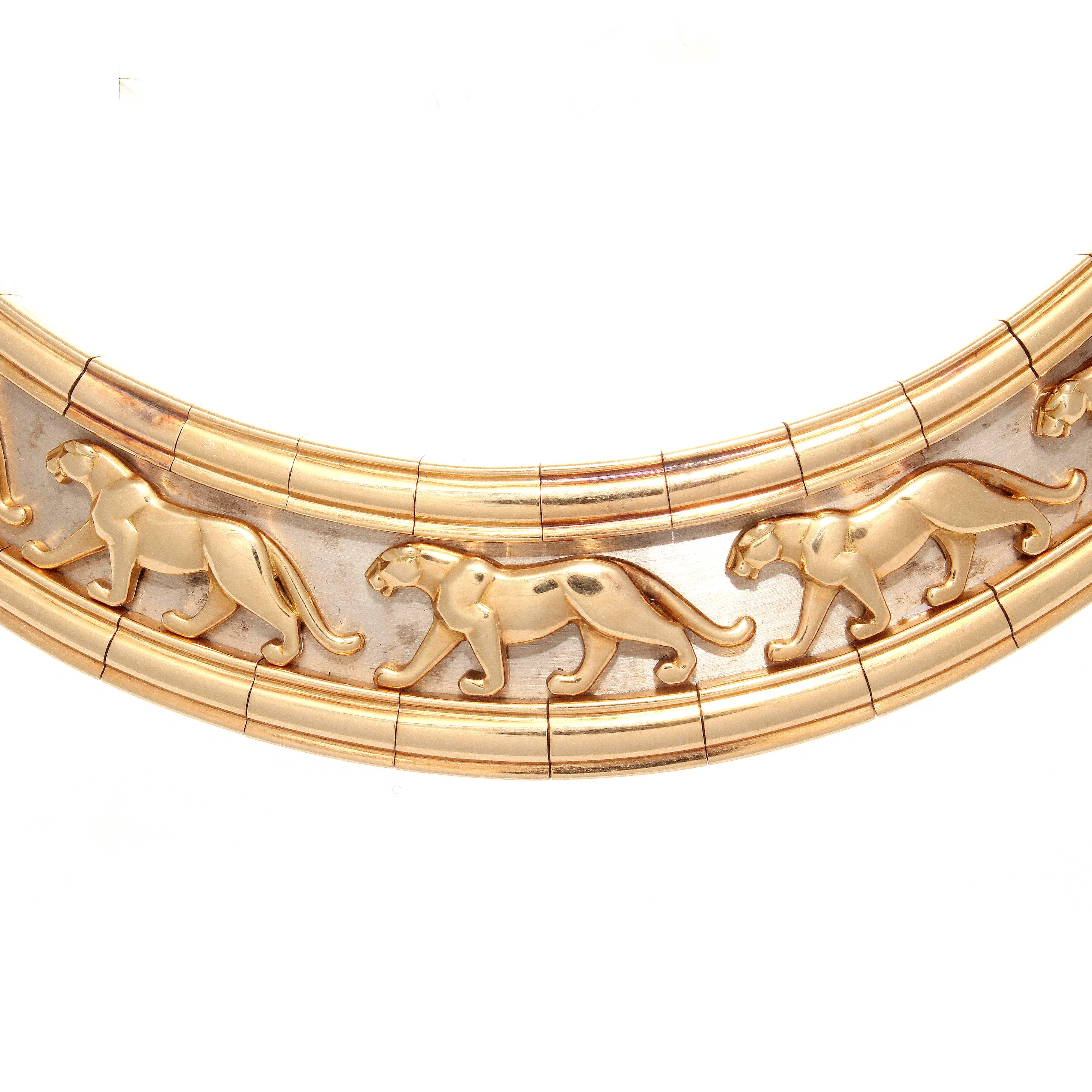 The Panthere collection from Cartier that captures femininity through the elegance of jewelry and the animal itself. Cartier was the first to explore this ideology through its designs. Featuring a pack of 17 panthers that wrap the entirety of the