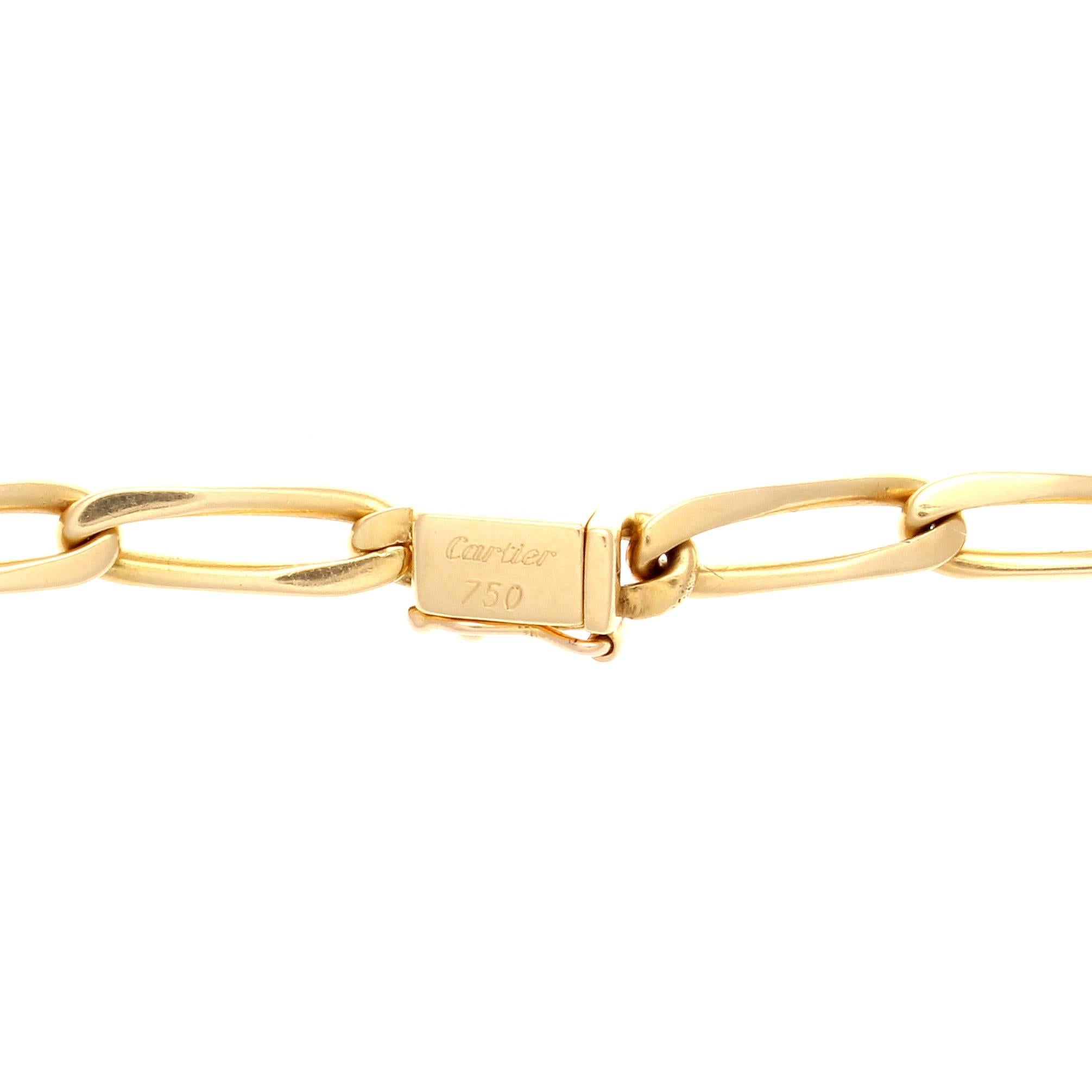 Modern Cartier Diamond Gold Necklace