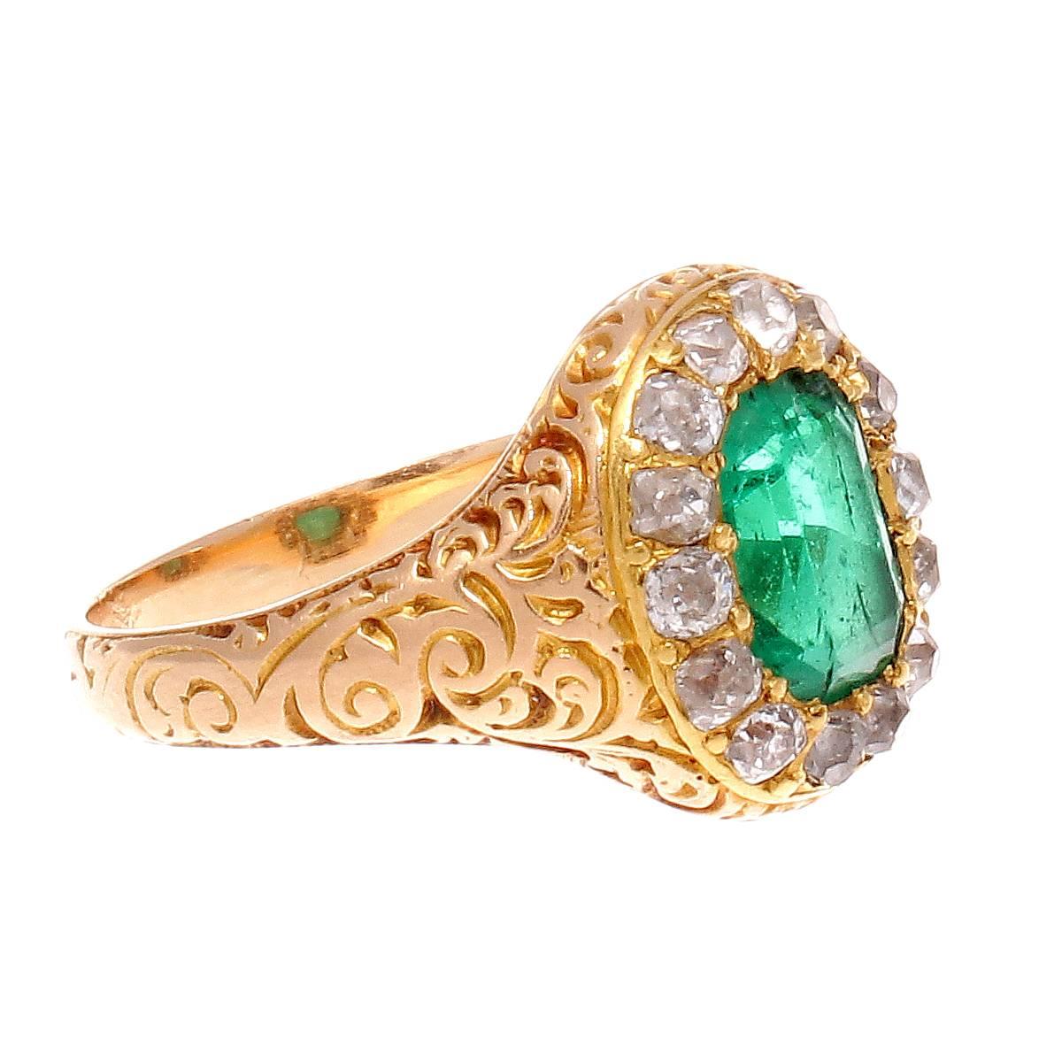 Belle Époque Belle Epoque Emerald Diamond Gold Ring