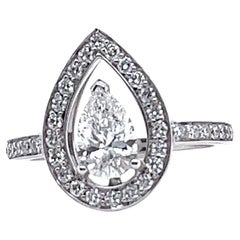 Fred Paris GIA Lovelight Platinum Diamond Ring