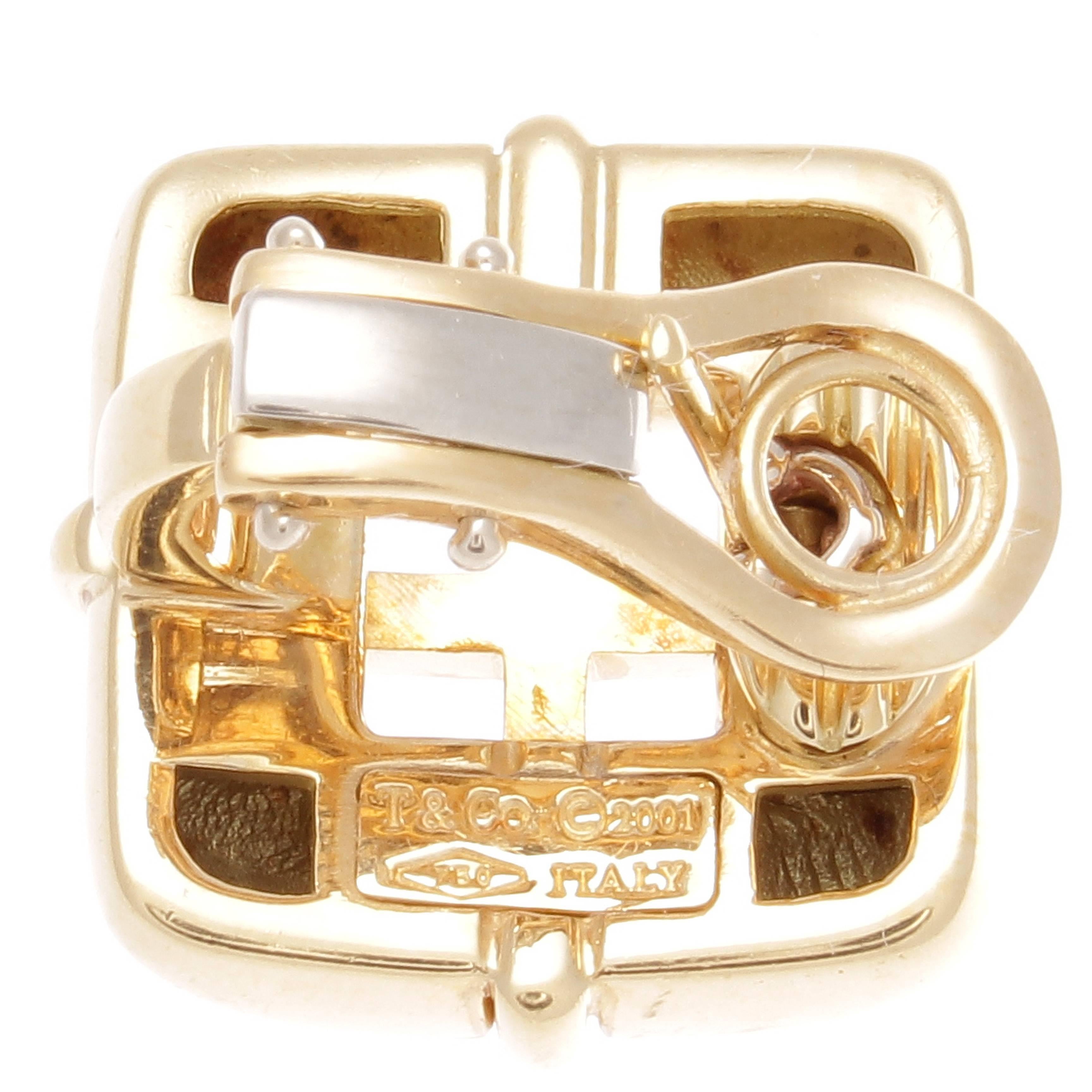 Modern Tiffany & Co. Italy Gold Earrings