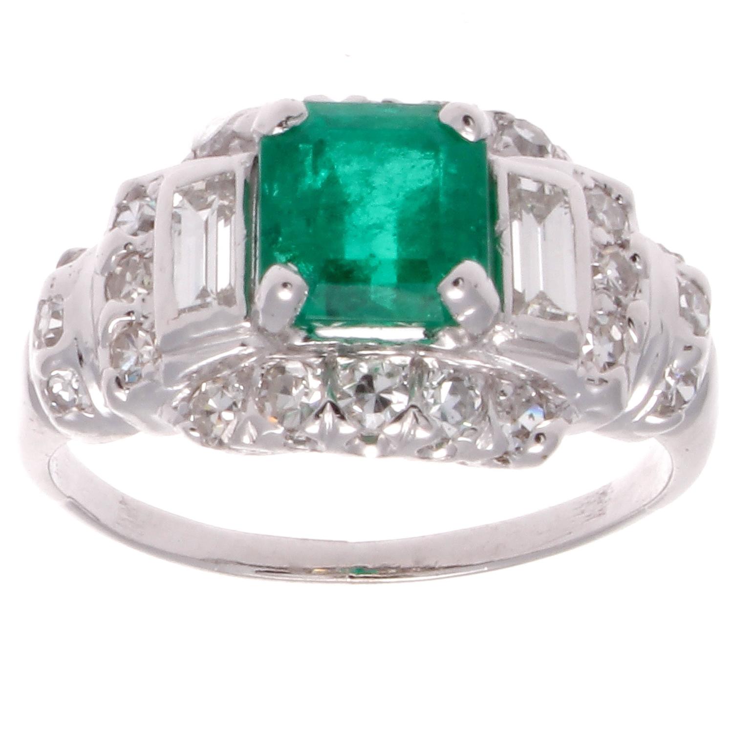 deco emerald engagement ring deco emerald platinum engagement ring at 1stdibs deco emerald engagement ring deco emerald platinum engagement ring at 1stdibs
