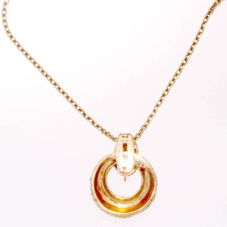 Modern Van Cleef & Arpels Diamond Gold Pendant Necklace