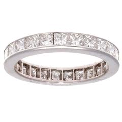 Princess Cut Diamond Platinum Eternity Band