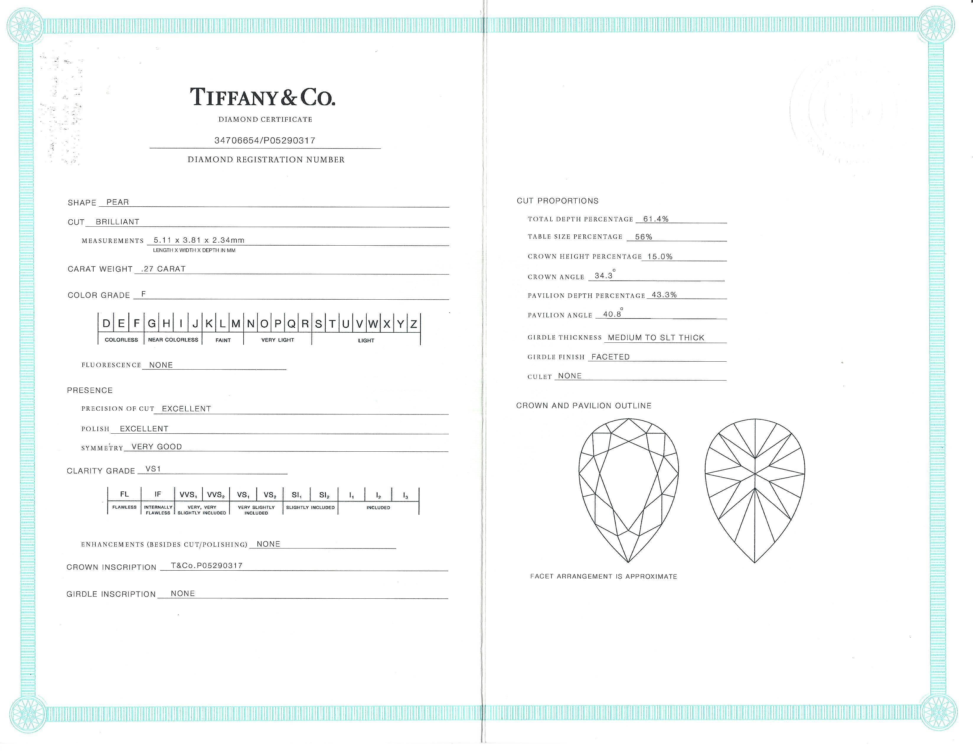 Tiffany & Co. Diamond Platinum Engagement Ring 2