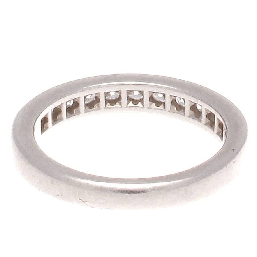 Tiffany & Co. Diamond Platinum Wedding Band Ring In Excellent Condition In Beverly Hills, CA
