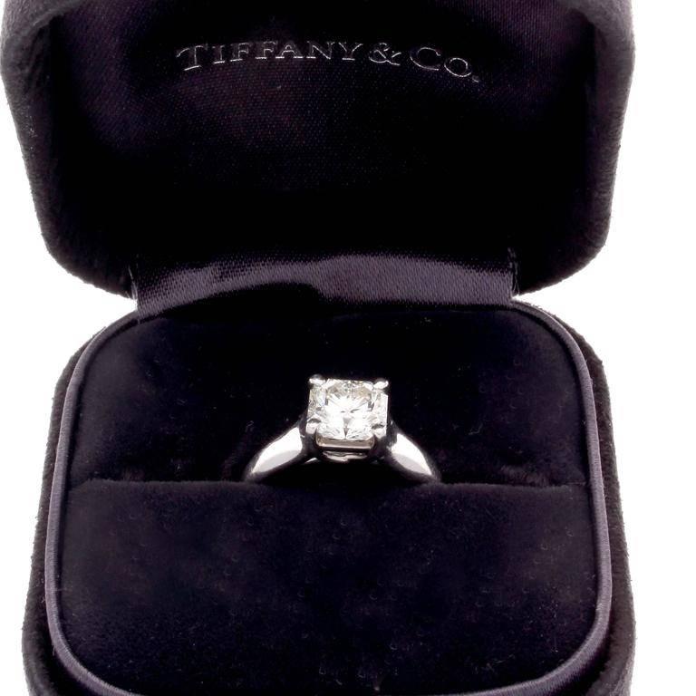 Tiffany & Co. Lucida 1.29 Carat Diamond Platinum Engagement Ring 2