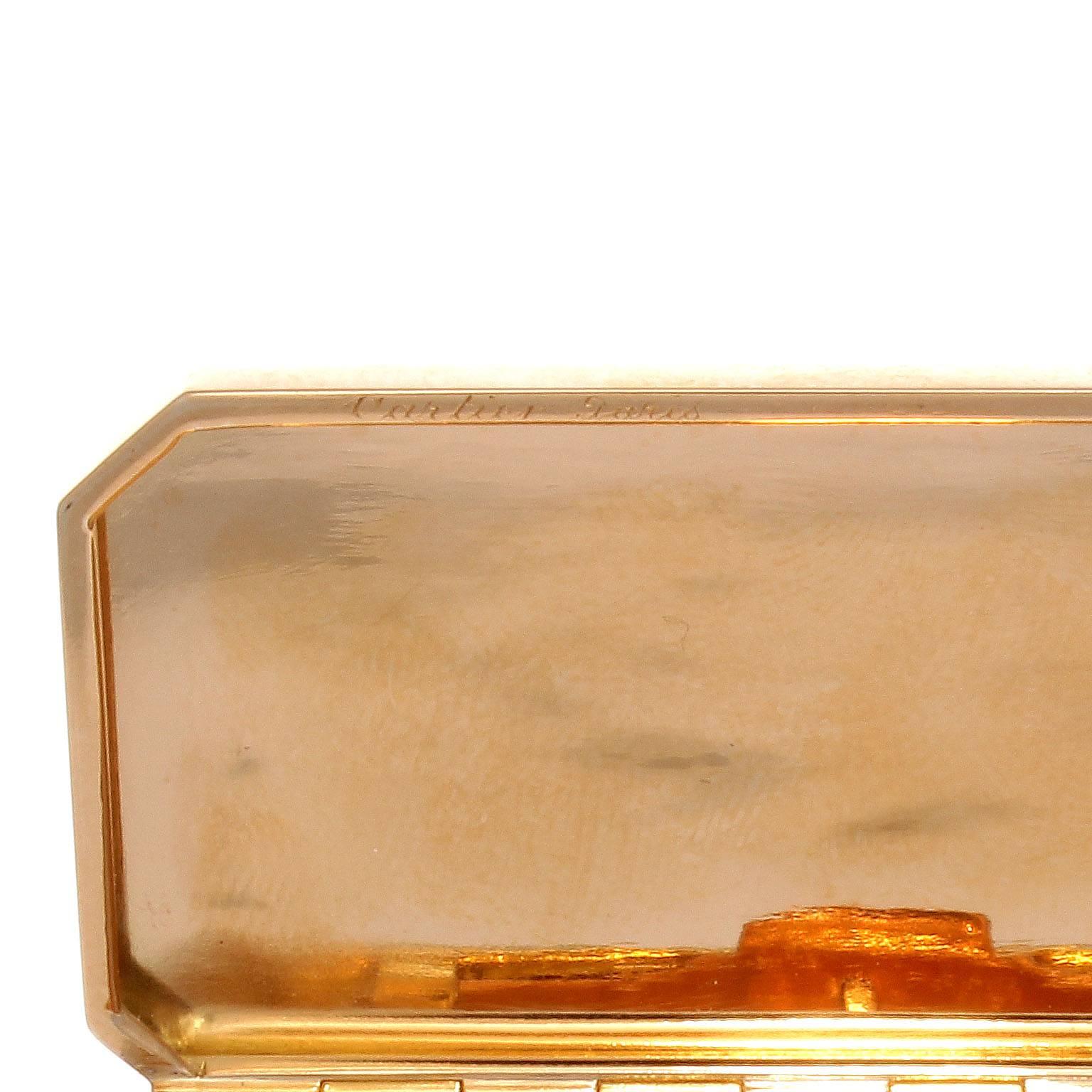 Retro Cartier Paris Sapphire Gold Box