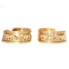 Cartier Walking Panthere Gold Earrings