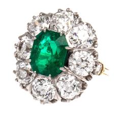 Colombian Emerald Diamond Gold Ring