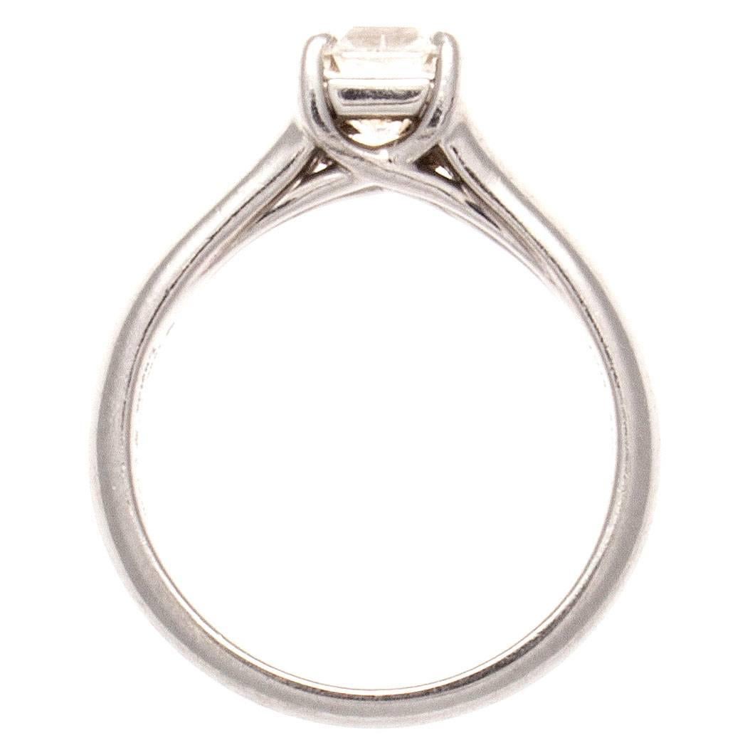 Modern Tiffany & Co. Lucida Diamond Platinum Engagement Ring
