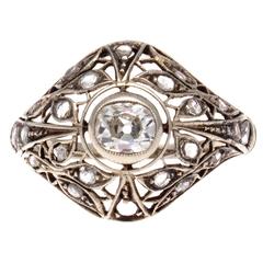 Victorian Diamond Gold Engagement Ring