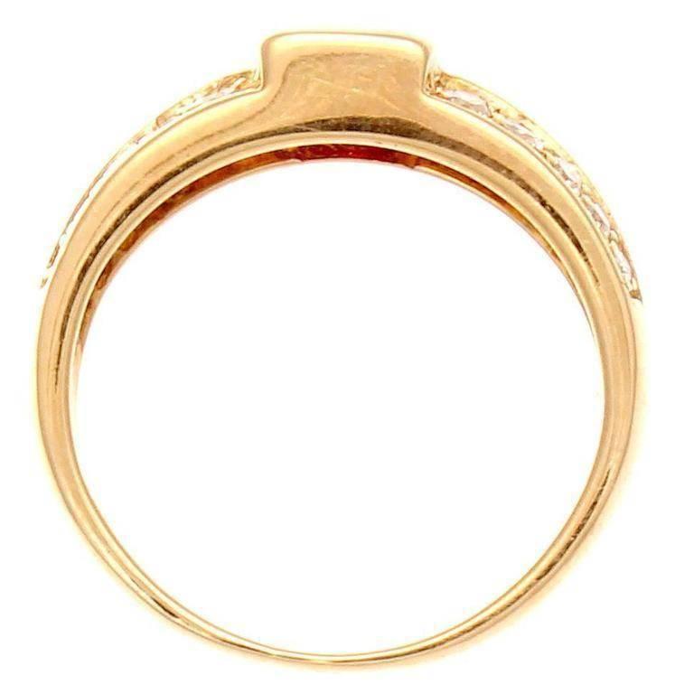 Modern Van Cleef & Arpels Ruby Diamond Gold Ring