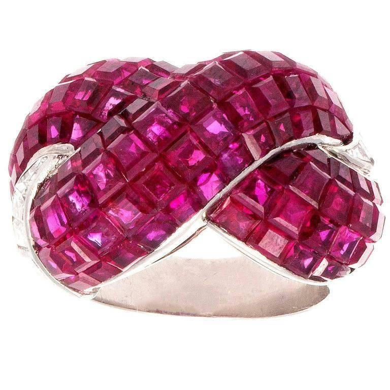 An invisible set ruby ring from Boucheron worthy of the highest accolades. 
The Serti Mysterieux, or 