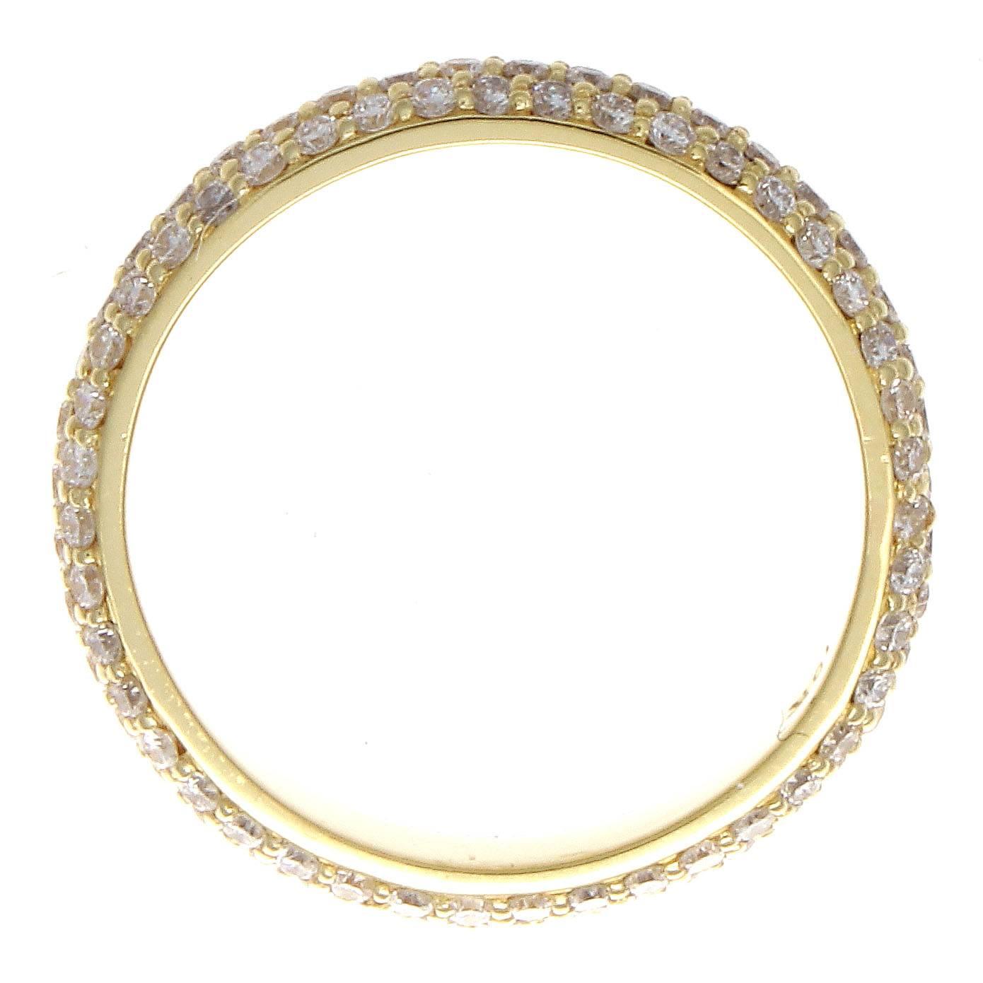 Modern Diamond Gold Eternity Band Ring