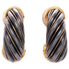 Cartier Hematite Gold Earrings