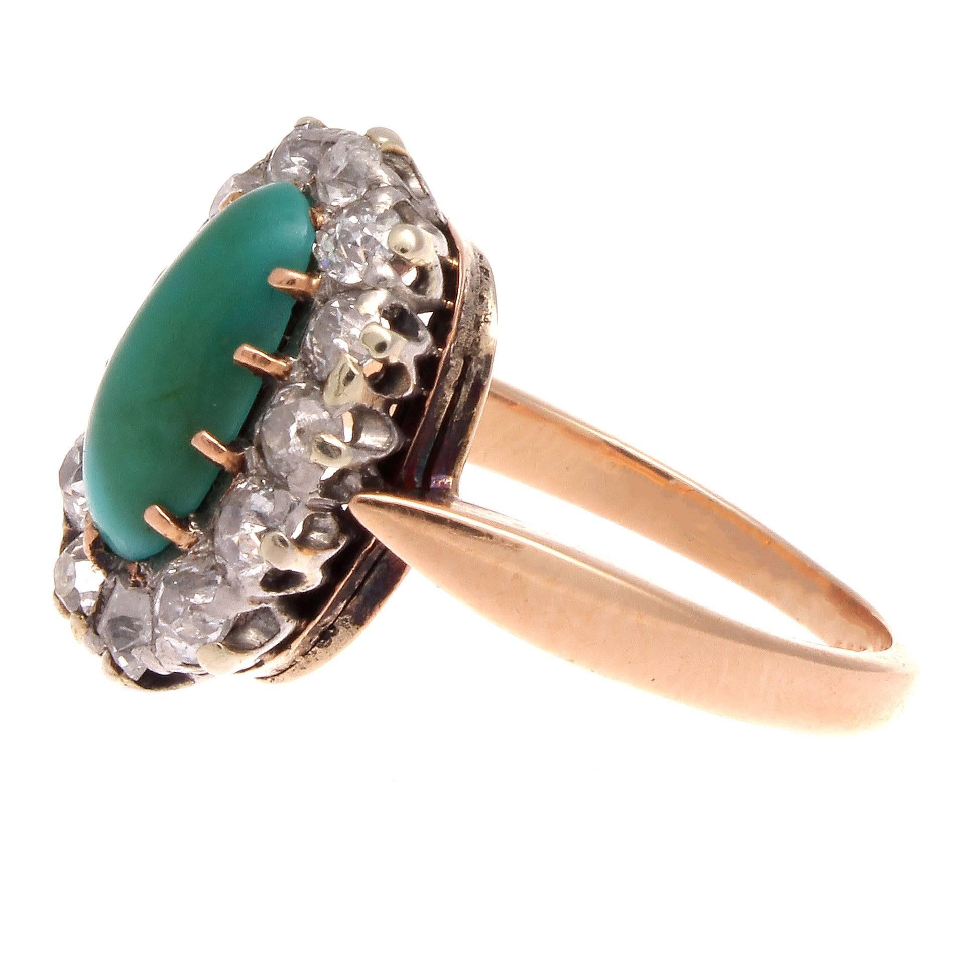 Belle Époque Belle Epoque Turquoise Diamond Gold Ring