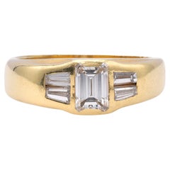Vintage Diamond 18k Yellow Gold Ring
