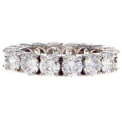 Diamond Platinum Eternity Band Ring 9