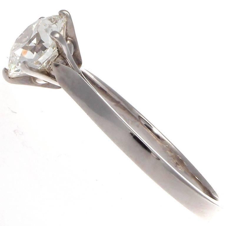 Modern 2.01 Carat GIA Diamond Platinum Engagement Ring