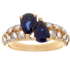Van Cleef & Arpels Sapphire Diamond Gold Ring