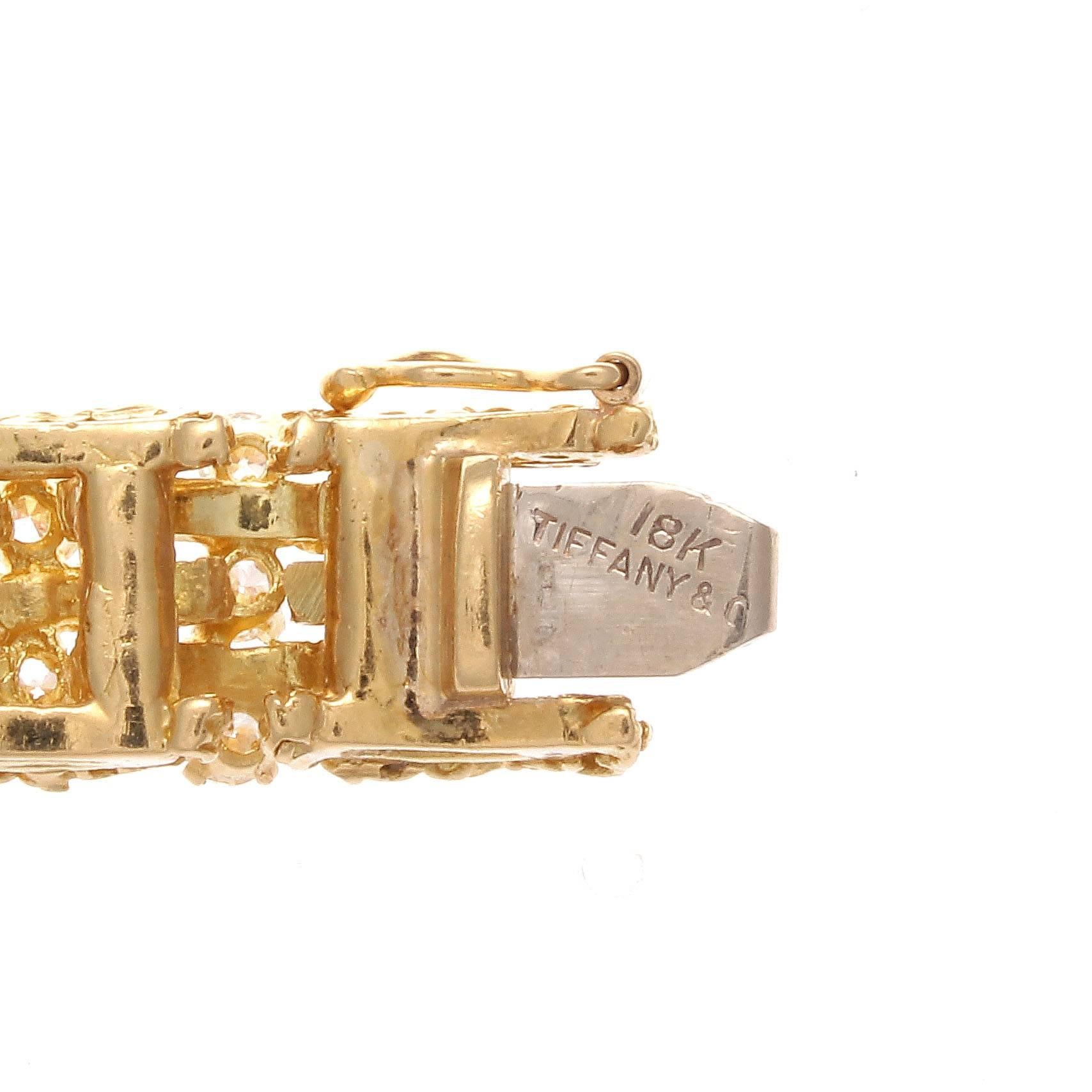 Women's Tiffany Diamond Gold Bracelet