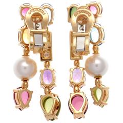 Bulgari Allegra Gemstone Diamond Gold Earrings