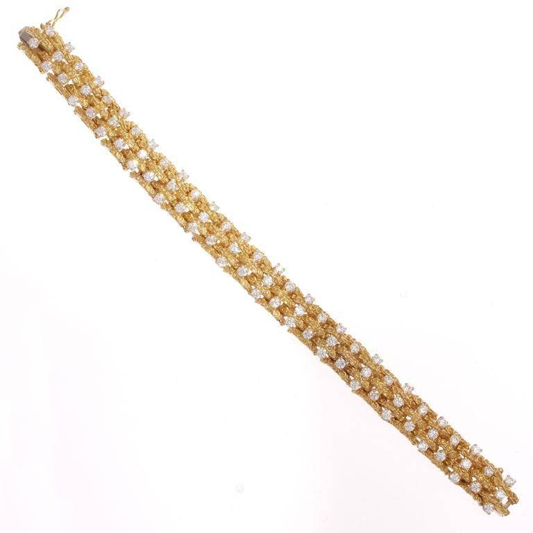 Tiffany Diamond Gold Bracelet In Excellent Condition In Beverly Hills, CA
