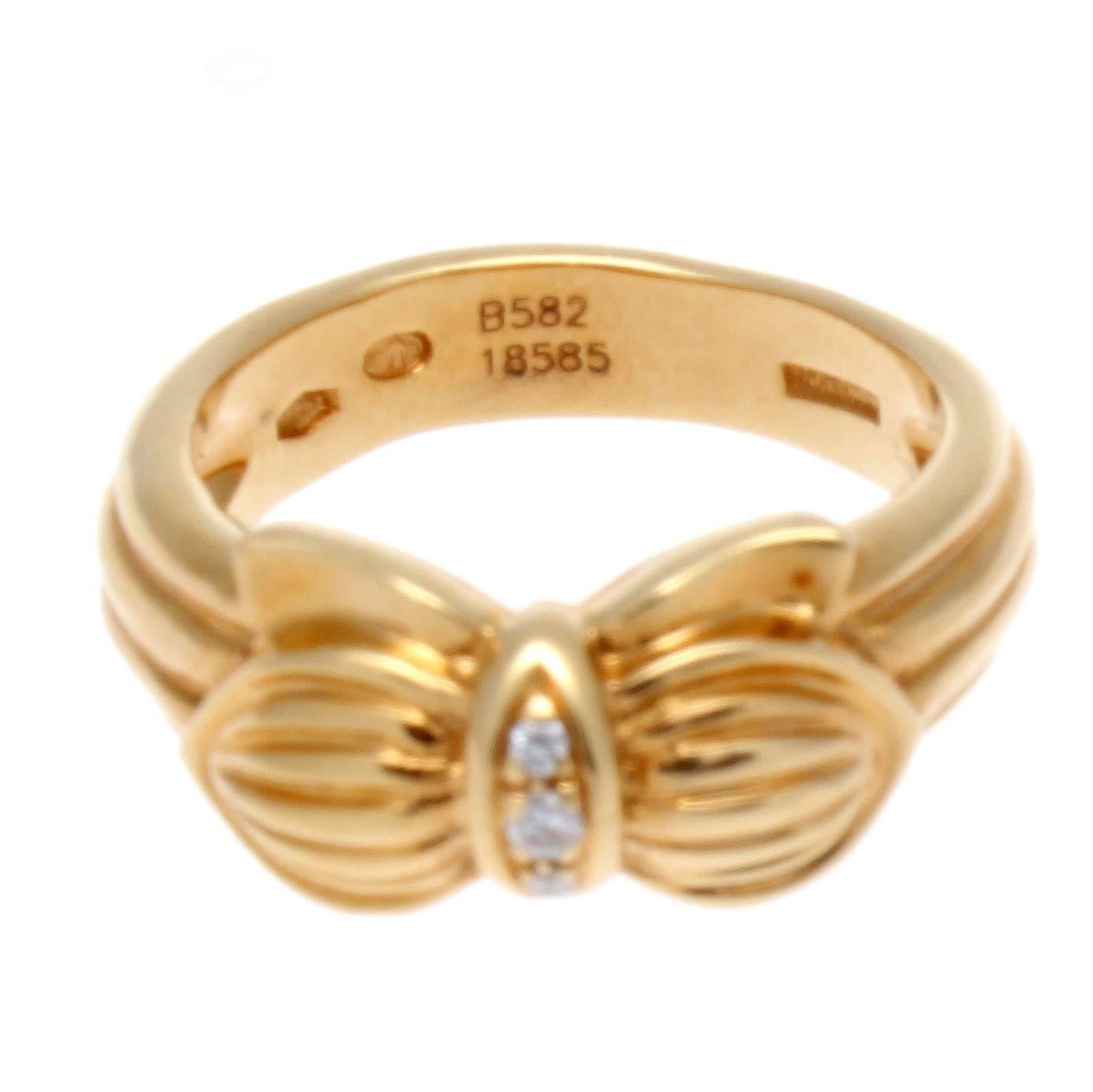 Boucheron Diamond Gold Ring In Excellent Condition In Beverly Hills, CA