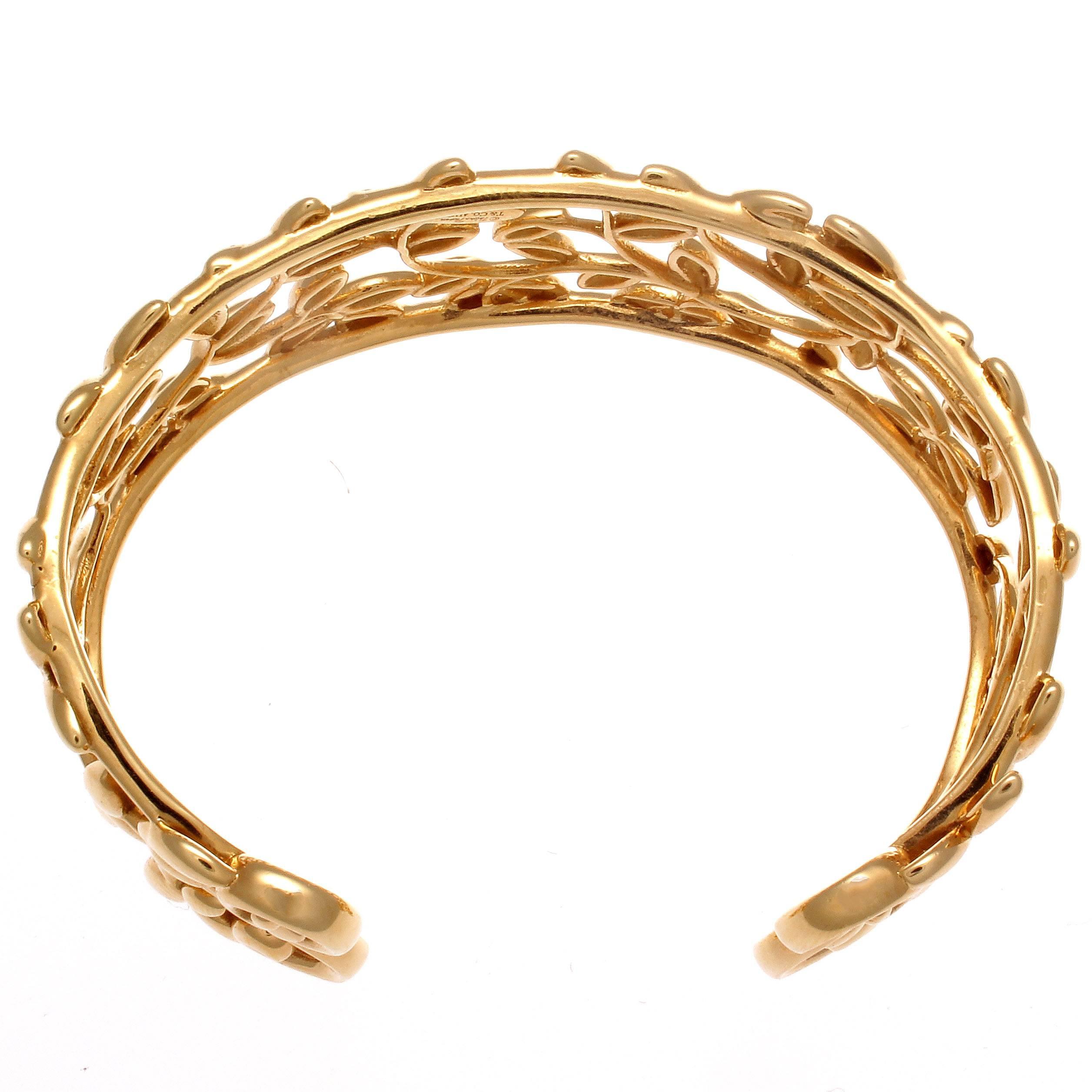 Tiffany & Co. Paloma Picasso Olive Leaf Gold Manschette (Moderne)