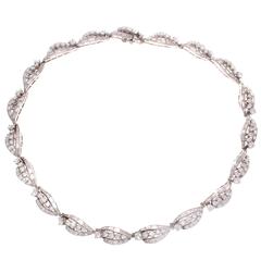 1950s Diamond Platinum Necklace