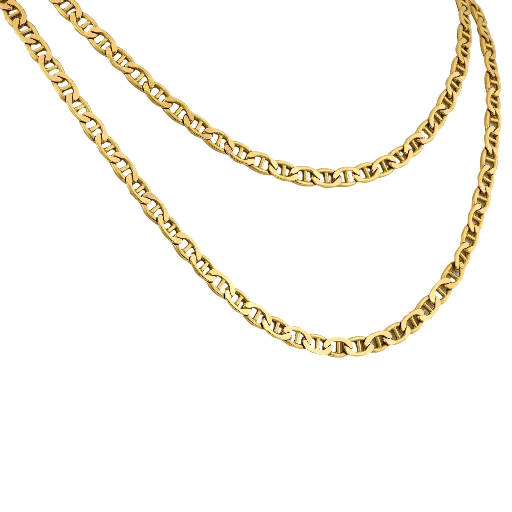 Moderno Collana a catena Marin d'epoca in oro giallo 18 carati in vendita