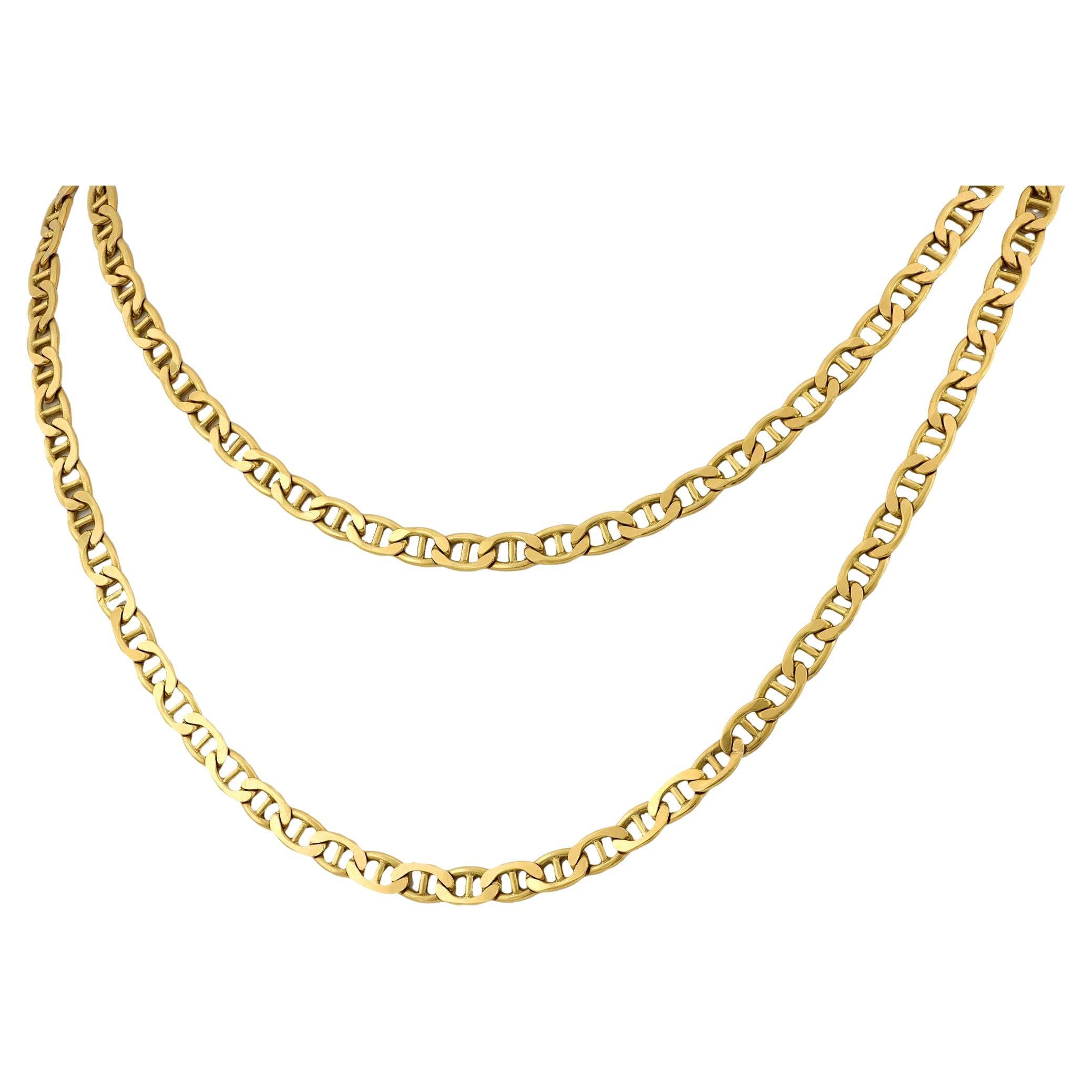 Collana a catena Marin d'epoca in oro giallo 18 carati