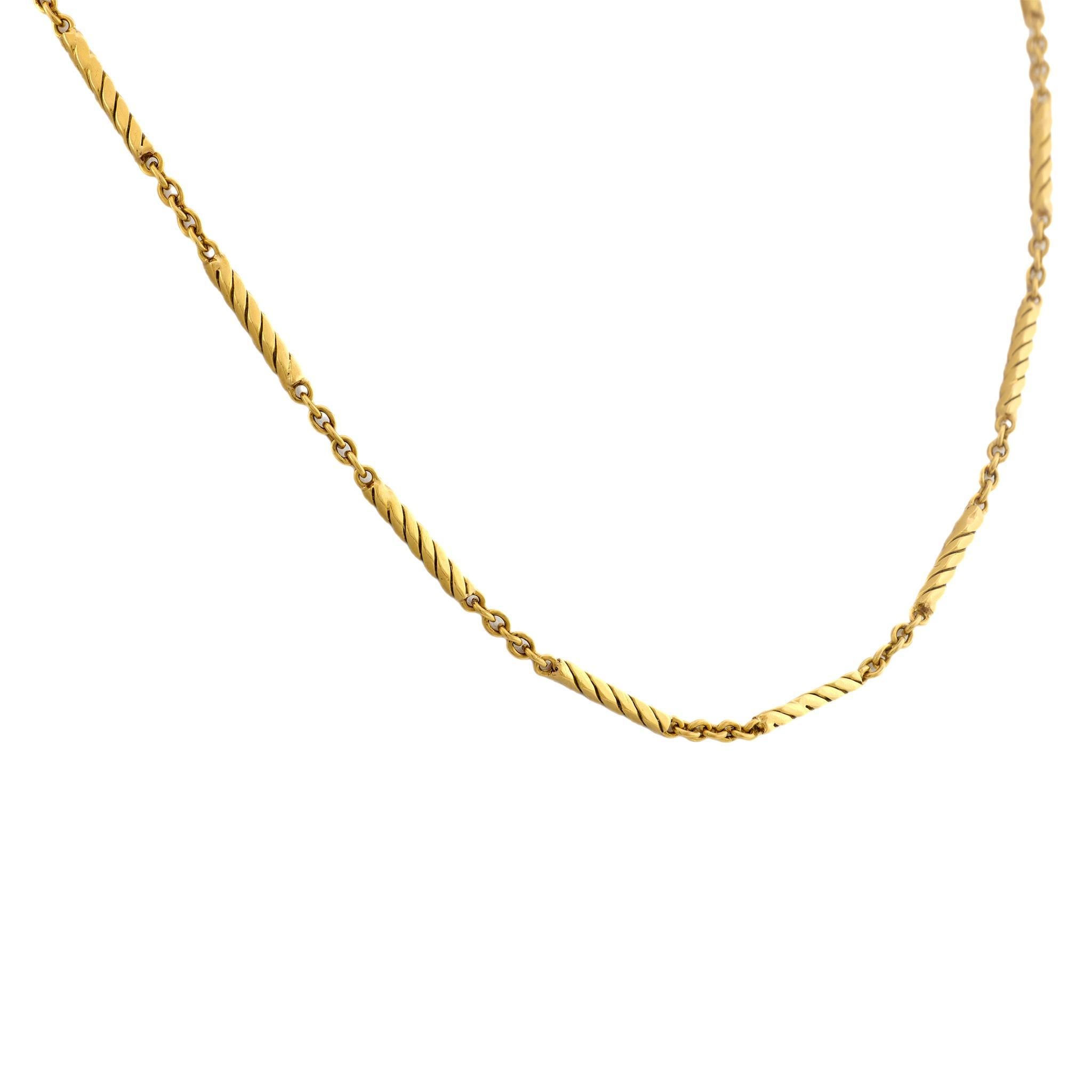 Collana a catena francese d'epoca in oro giallo 18 carati In condizioni buone in vendita a Beverly Hills, CA