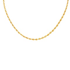 Collar de cadena marinera vintage de oro amarillo de 14 quilates