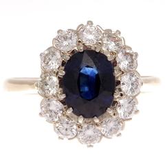 Sapphire Diamond Gold Ring 7