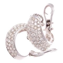 Italian Diamond Gold Huggie Earrings 8