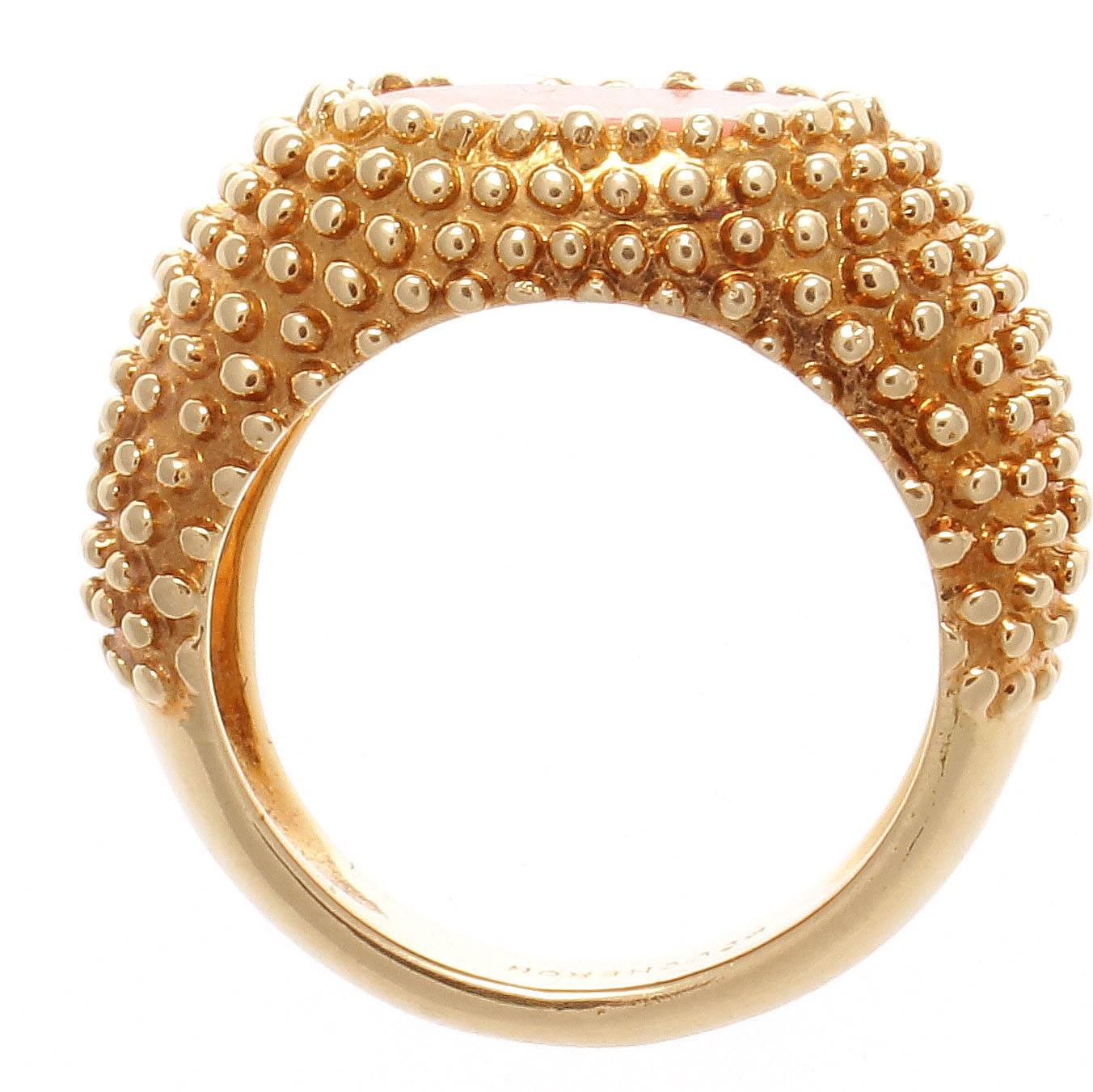 Boucheron Coral Gold Ring In Excellent Condition In Beverly Hills, CA