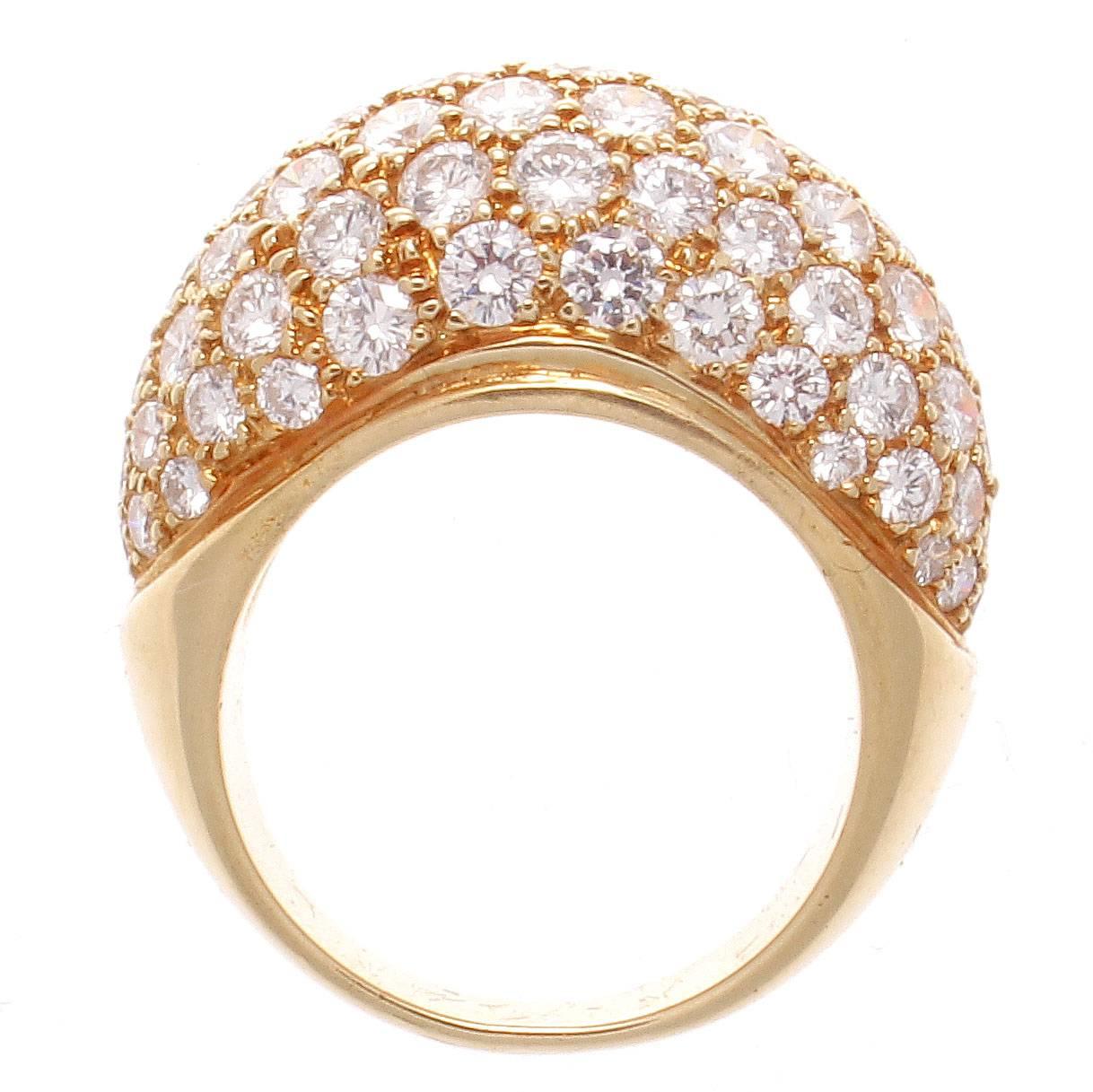 Tiffany & Co. Diamond Gold Dome Ring 1