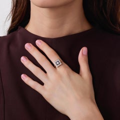 Edwardian diamond sapphire 18k yellow gold and platinum ring