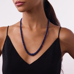 GIA Burma no heat sapphire bead 14k yellow gold necklace