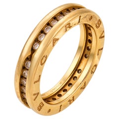 Bvlgari diamond 18k yellow gold B.Zero 1 band