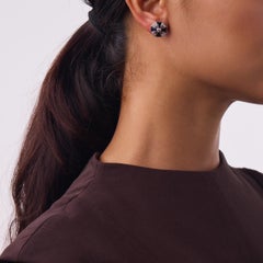 Art Deco sapphire diamond platinum earrings