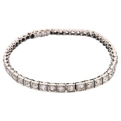French Art Deco 5.00 carat diamond platinum line bracelet