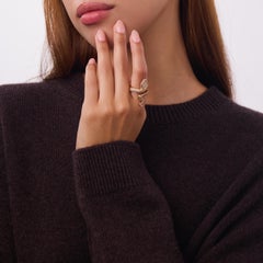 Vintage 2.00 carat diamond 18k yellow gold snake ring