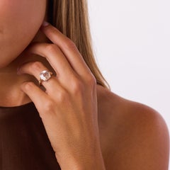 Bague de fiançailles victorienne en or jaune 10 carats, sertie d'un diamant de taille « old mine » de 3,03 carats certifié par le GIA