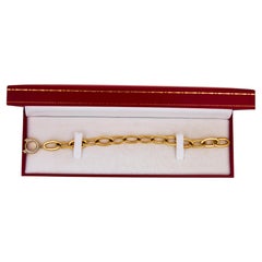 Cartier diamond 18k yellow gold link bracelet